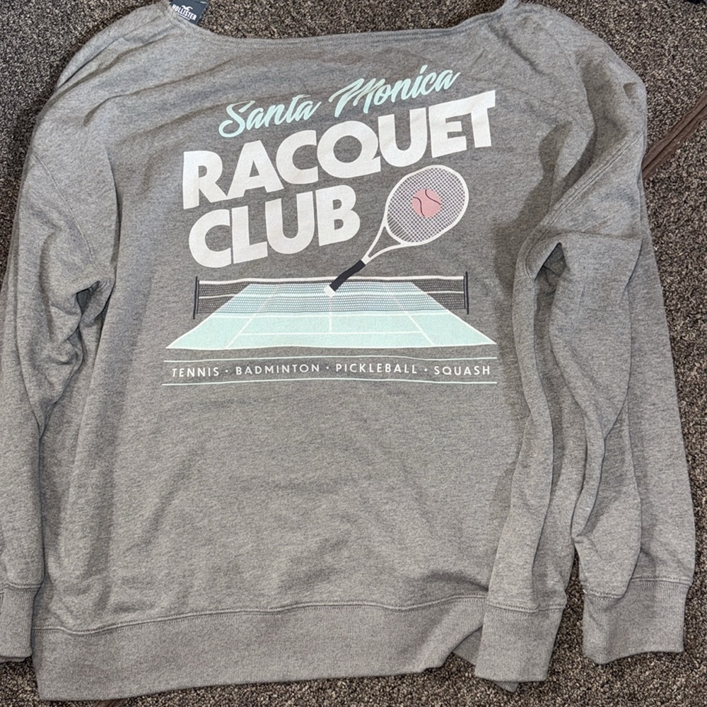 NWT hollister off the shoulder sweatshirt - Picture 3 of 6